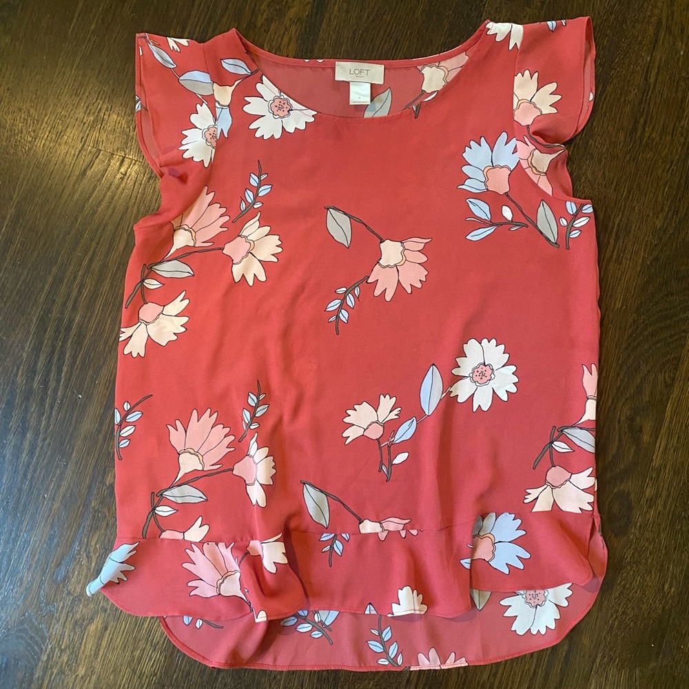 Loft Coral Blouse